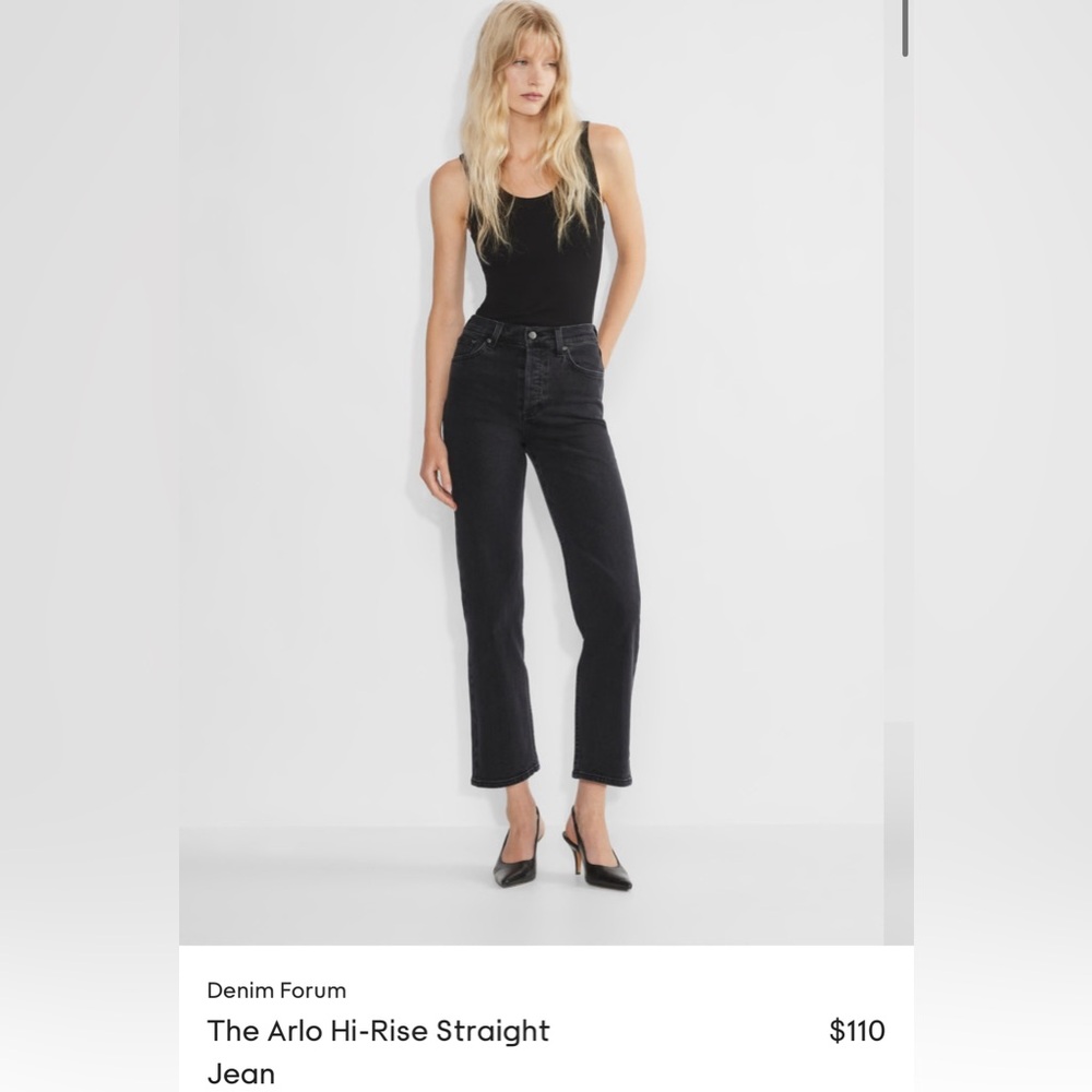 High-Waisted Black Jeans